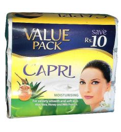 Capri Moisturising Aloe Vera Honey Milk Protein Value Pack Soap (3x115gm)