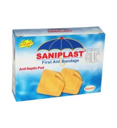 SANIPLAST FIRST AID BANDGAE ANITSEPTIC SQUAR+