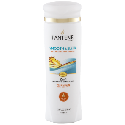 Pantene (Imported) Smooth & Sleek 2-in-1 Shampoo & Conditioner (375ml)