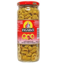 Figaro Sliced Green Olives (130gm)