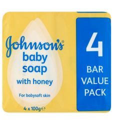 Johnson's Baby Soap with Honey 4 Bar Value Pack