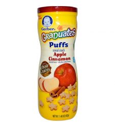 Gerber Graduates Puffs Cereal Snack Apple Cinnamon 42g