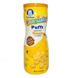Gerber Graduates Puffs Cereal Snack Banana 42g