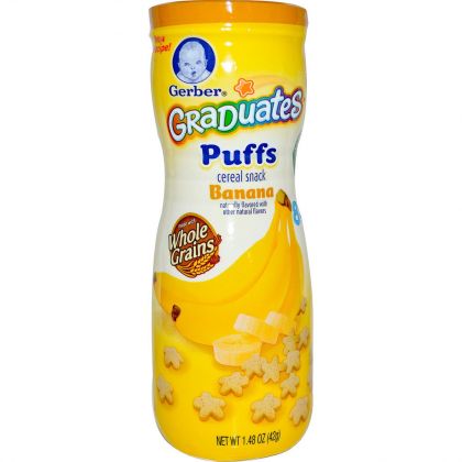 Gerber Graduates Puffs Cereal Snack Banana 42g