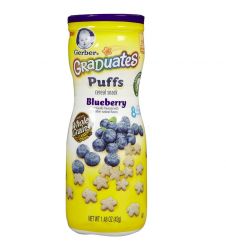 Gerber Graduates Puffs Cereal Snack Blueberry 42g