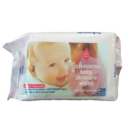 Johnson s Baby Skin Care Cloth Wipes  20 Pcs