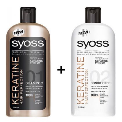 Syoss Keratin Shampoo + Conditioner (500ml)