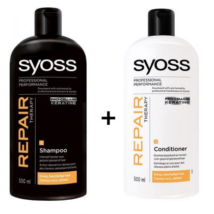 Syoss Repair Therapy Shampoo + Conditioner (500ml)