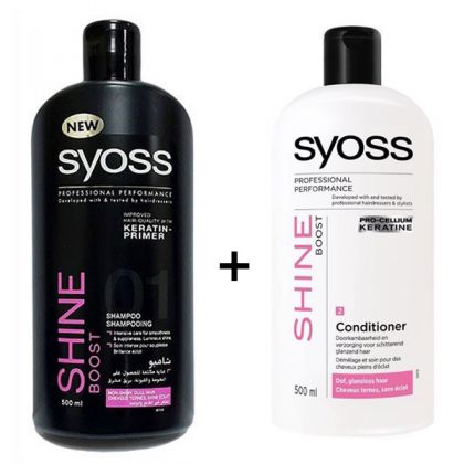 Syoss Shine Boost Shampoo + Conditioner (500ml)