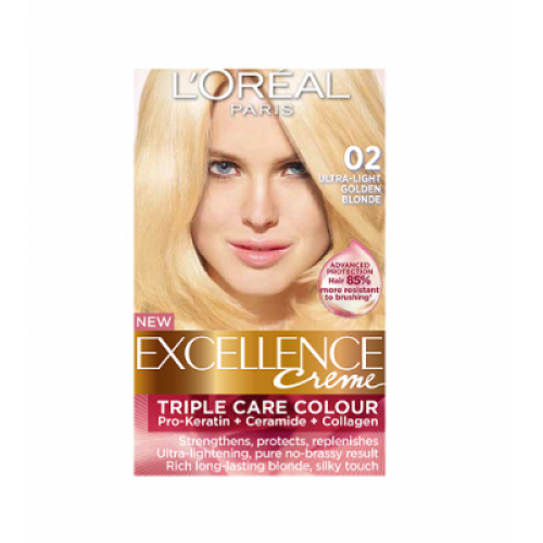 Loreal Excellence Creme 02 Ultra Light Golden Blonde Hair Color