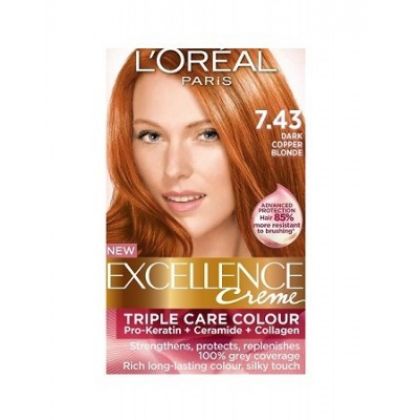 Loreal Excellence Creme 7.43 Dark Copper Blonde