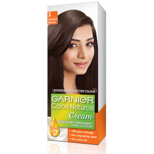 Garnier Color Naturals No. 3 (dark Brown) - Hair Color & Dye 