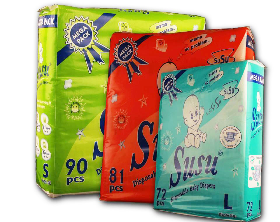 Susu Diapers Mega Pack Large (72Pcs) Baby Diapers Gomart.pk