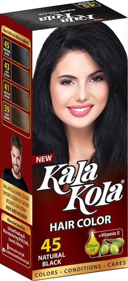 Kala Kola Hair Colour - Natural Black 45 - Hair Color & Dye 