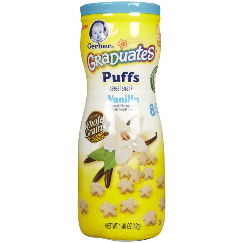 Gerber Graduates Puffs Cereal Snack Vanilla 42g Baby Milk Gomart.pk