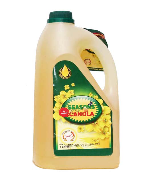 Seasons Canola Bottle (3Ltr) Canola Oil Gomart.pk
