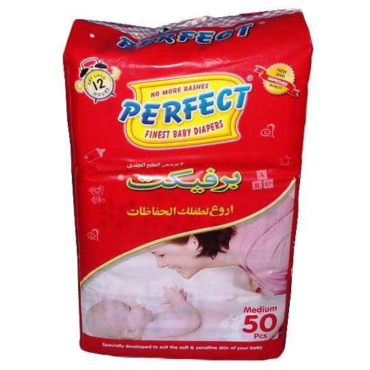 Perfect Baby Diapers Medium (50pcs) Baby Diapers Gomart.pk